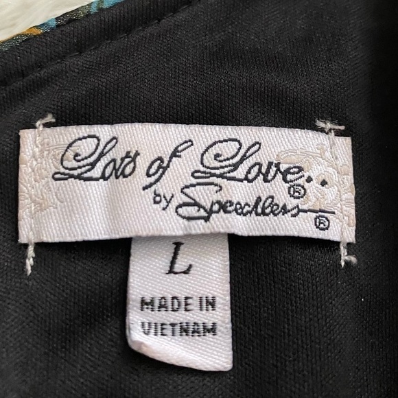 Lots of Love by Speechless Asymmetrical Patterned Dress | Black & Multicolor | L - Picture 4 of 5